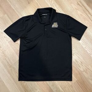 Bryant University Bulldogs Polo Shirt Men's Size Medium Black Golf Performance